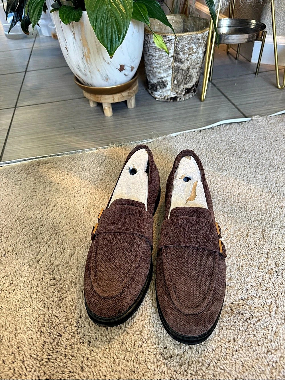 Vivaia Round-Toe Velvet Penny Loafers (Luciana) - Picture 2 of 4
